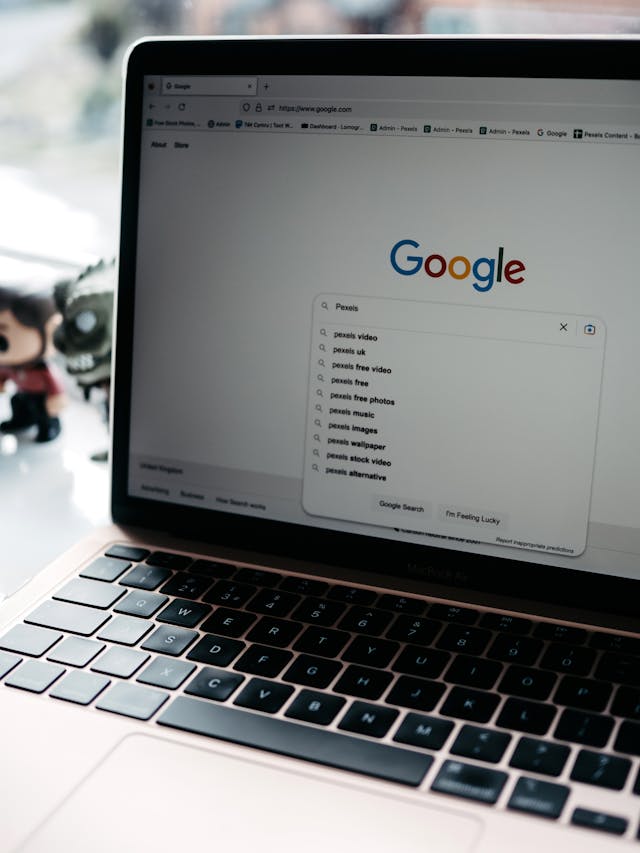 A person using Google to search for law firms near them